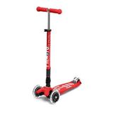 Micro Maxi Deluxe 3 Tekerlekli Katlanabilir Işıklı Kırmızı Scooter