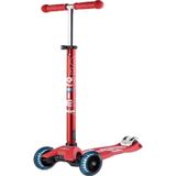 Micro Maxi Deluxe 3 Tekerlekli Led Aydınlatmalı Red Kırmızı Scooter