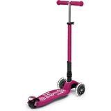 Micro Maxi Deluxe Foldable 3 Tekerlekli LED Berry Red Fuşya Scooter