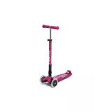Micro Maxi Deluxe Foldable 3 Tekerlekli Scooter Led Berry Red Fuşya 5-12 Yaş