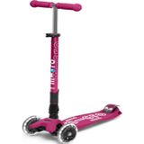 Micro Maxi Deluxe Foldable 3 Tekerlekli Scooter LED Berry Red