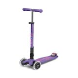 Micro Maxi Deluxe Foldable 3 Tekerlekli Scooter LED Fuşya mor