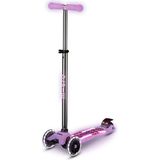 Micro Maxi Deluxe Glow LED Plus Luminous Işıklı 3 Tekerlekli 5-12 Yaş Çocuk Scooter - Mor - Standart