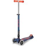 Micro Maxi Deluxe LED Işıklı Katlanabilir 3 Tekerlekli 5-12 Yaş Çocuk Scooter - Lacivert - Standart