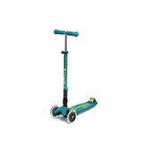 Micro Maxi Deluxe Led Işıklı Katlanabilir 3 Tekerlekli 5-12 Yaş Çocuk Scooter - Yeşil