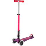 Micro Maxi Deluxe Neon LED Işıklı Katlanabilir 3 Tekerlekli 5-12 Yaş Çocuk Scooter - Pembe - Standart