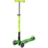 Micro Maxi Deluxe Neon LED Işıklı Katlanabilir 3 Tekerlekli 5-12 Yaş Çocuk Scooter - Yeşil - Standart