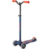 Micro Maxi Deluxe Pro LED Işıklı 3 Tekerlekli 5-12 Yaş Çocuk Scooter - Lacivert - Standart