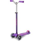Micro Maxi Deluxe Pro LED Işıklı Chopper Gidonlu 3 Tekerlekli 5-12 Yaş Çocuk Scooter - Mor - Standart