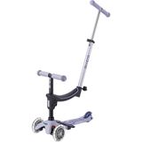 Micro Mini 6 In 1 Deluxe Rock And Go LED Scooter Lavender Mist - Mor - Maksimum taşıma kapasitesi: Koltuklu kullanım: 20 kg, Koltuksuz kullanım: 50 kg.