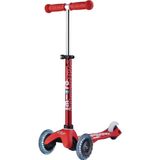 Micro Mini Deluxe 3 Tekerlekli Led Aydınlatmalı Red Kırmızı Scooter Mmd052