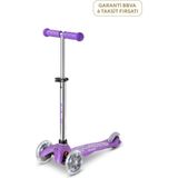 Micro Mini Deluxe Fairy Glitter LED Işıklı 3 Tekerlekli 2-5 Yaş Çocuk Scooter - Mor - Standart