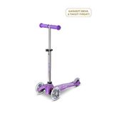 Micro Mini Deluxe Fairy Glitter Led Işıklı 3 Tekerlekli 2-5 Yaş Çocuk Scooter - Mor