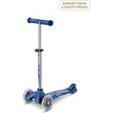 Micro Mini Deluxe Galaxy Glitter LED Işıklı Ayarlanabilir Gidonlu 3 Tekerlekli 2-5 Yaş Çocuk Scooter - Mavi - Standart
