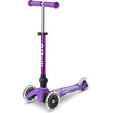 Micro Mini Deluxe Işıklı Katlanabilir 3 Tekerlekli 2-5 Yaş Mini Çocuk Scooter - Mor - Standart