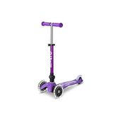 Micro Mini Deluxe Işıklı Katlanabilir 3 Tekerlekli 2-5 Yaş Mini Çocuk Scooter - Mor