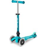 Micro Mini Deluxe Işıklı Katlanabilir 3 Tekerlekli 2-5 Yaş Mini Çocuk Scooter - Turkuaz - Standart