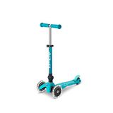 Micro Mini Deluxe Işıklı Katlanabilir 3 Tekerlekli 2-5 Yaş Mini Çocuk Scooter - Turkuaz