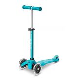 Micro Mini Deluxe Led 3 Tekerlekli Scooter Aqua, 1-5 Yaş, Denge Ve Koordinasyon Geliştirici, Işıklı Tekerlekler, Katlanabilir, 50 Kg Taşıma Kap