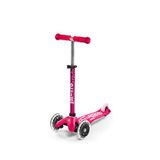 Micro Mini Deluxe Led Işıklı 3 Tekerlekli 2-5 Yaş Çocuk Scooter - Pembe