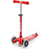 Micro Mini Deluxe LED Işıklı Ayarlanabilir Gidonlu 3 Tekerlekli 2-5 Yaş Çocuk Scooter - Kırmızı - Standart