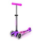Micro, Mini Micro Deluxe Glow LED, 3 tekerlekli çocuk scooter'ı, 2 – 5 yaş | Karanlıkta parlar, yüksekliği ayarlanabilir gidon, hafif, hareketle etkinleşen LED poliüretan tekerlekler, İsviçre gelişimi