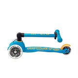 Micro Mini Scooter Deluxe Foldable 3 Tekerlekli Scooter Led Ocean Blue Mavi 2-5 Yaş