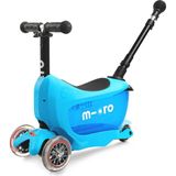 Micro MINI2GO Deluxe Plus Işıklı Itme Çubuklu Ayarlanabilir Gidonlu Depolama Alanlı 3 Tekerlekli 18 Ay - 5 Yaş Çocuk Scooter - Mavi - Standart