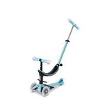 Micro Mini2grow Deluxe Magic Led Işıklı 3'ü 1 Arada 3 Tekerlekli 1-6 Yaş Çocuk Scooter - Mavi