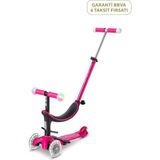 Micro MINI2GROW Deluxe Magic LED Işıklı 3'ü 1 Arada 3 Tekerlekli 1-6 Yaş Çocuk Scooter - Pembe - Standart
