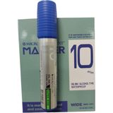 micro permanent markör kalem (koli kalemi) kesik uç 10 mm mavi mc-pmk10-m (12 li paket) - Yok