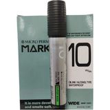 micro permanent markör kalem (koli kalemi) kesik uç 10 mm siyah mc-pmk10-s (12 li paket) - Yok