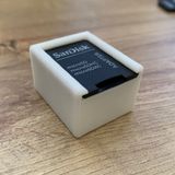 Micro Sd Kart Saklama Kutusu 8 Kartlıklı Adaptör Kapaklı Beyaz