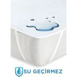 Micro Sıvı Geçirmez 4 Köşe Lastikli Yatak Koruyucu Alez | Tek Çift Battal Çocuk Bebek Alezi 11 Ölçü - Beyaz - 180 x 200 cm