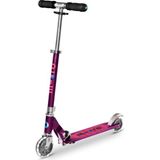 Micro Sprite LED 2 Tekerlekli Şeritli Katlanabilir Scooter Mor, Işıklı Tekerlekler, 100 kg Taş� - Çok Renkli
