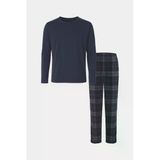 Micro Süet Uzun Kollu Ekose Desenli Pijama Takımı