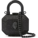 Micro Top Handle Clutch Bag 15X10 cm Zincirli Mini Portföy ve Wristlet Çanta - Siyah