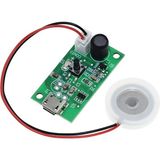 Micro USB Ultrasonik Nem Üretici Devre + Seramik Disk Transducer 5V 2W Soğuk Buhar Sis Duman Atomizer 38ML/SAAT 16MM-20MM Piezoelektrik Disk - 02Y-Yeşil