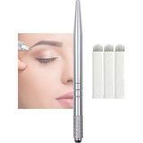Microblading Kalemi Çelik Kalıcı Makyaj 3D Uygulaması 3 Adet Iğne ile - 001