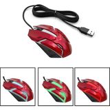 Microcase 1600 Dpı USB Kablolu Rgb Ledli Optik MOUSE-AL4624 YK4506 Kırmızı