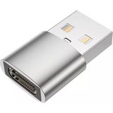 Microcase 2.4A Type-C To USB Çevirici Adaptör - AL2947 - Gümüş
