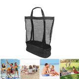 Microcase 2 Katlı 50lt Termal Buzluk Bölmeli Plaj Seyahat Çantası Al4519 Siyah