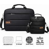 Microcase 2in1 Set Macbook Pro 14 Inch M4 2024 ile Uyumlu Çanta + Omuz Askılıklı El Çantası AL5499 - Siyah