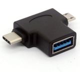 Microcase 2in1 Usb 3.0 Hızlı Type C Ve Micro Usb Otg Adaptör - Al2616