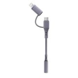 Microcase 2'si 1 Arada Type-C ve Lightning to 3.5mm AUX Kulaklık Dönüştürücü Adaptör Kablosu-AL5816