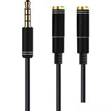 Microcase 3.5 mm Çift Çıkışlı Kulaklık Çoğaltıcı Kablo - 35 cm Siyah - Model No AL2312