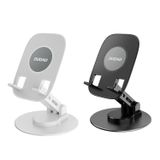 Microcase 360 Derece Dönerli Katlanabilir Masaüstü Telefon Tutucu Metal Stand - AL4155 (Beyaz)