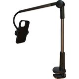 Microcase 360° Döner Başlıklı Masa Üstü Telefon Tutucu Katlanabilir Akrobat Telefon Standı - AL5726 - Gri - Siyah