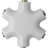 Microcase 5 Çıkışlı Kulaklık Ses Çoklayıcı Adaptör 5in1 Beyaz - Al2617