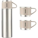 Microcase 500 ml Paslanmaz Çelik Termos Model AL3678 Taşıma Sapı İle Sıcak Soğuk Tutma Özelliği - Gümüş